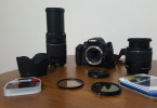 Canon 1200D 18-55 + 75-300 lens 