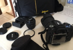 D7000+18.105VR+50mm 1.8d+Çanta+Tripot+16gb kart+Filtre+Parasoley
