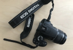 Canon DSLR Eos 350D - 18-55mm zoom lens + 2 adet 4GB CF kart ile