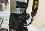 Nikon D5100 Kamera 18-55 ve 55-200 Lens ve Çanta Yanında