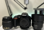 Nikon D5600 DSLR 15-55 Nikon & Yongnuo 50mm F1.8 lens 9K Shutter