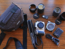 *Olympus E-500 body *Olympus Zuiko digital 14-45 1:3,5-5,6 lens *Olym. Zuıko 40-150 1:4-5,6 lens