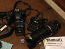 Canon 450D ile Canon 18-55 ve Tamron 18-270 Lens bir arada, çok az ve temiz kullanılmış