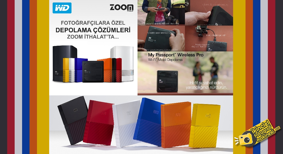Fotoğrafçılar için WD’nin tüm depolama ürünleri artık Zoom İthalat’ta