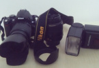 Nikon d5000 -18-55mm 55-200mm lens- Bellohowell z680af-n flas Sahibinden ögrenci makinası