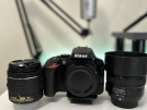 Nikon D5600 DSLR 15-55 Nikon & Yongnuo 50mm F1.8 lens 9K Shutter